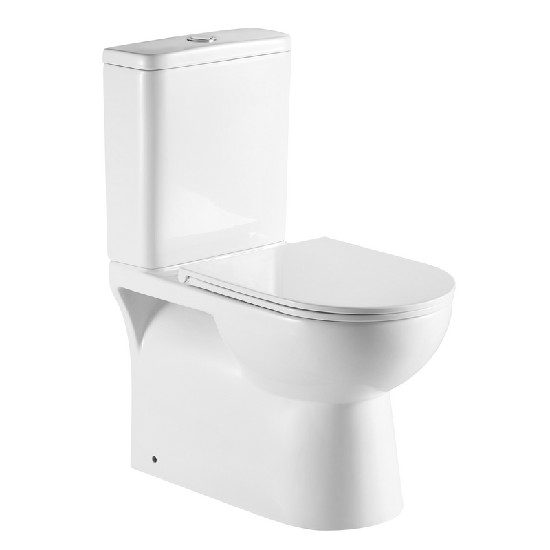 Max Back to Wall Rimless Flush Toilet Suite with Soft Close Seat - White (4 Star)