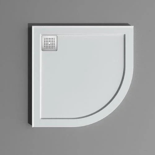 Curved Low Profile Polymarble Shower Base - Various Sizes