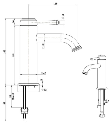 BM16 Heritage Basin Mixer - Various Colours