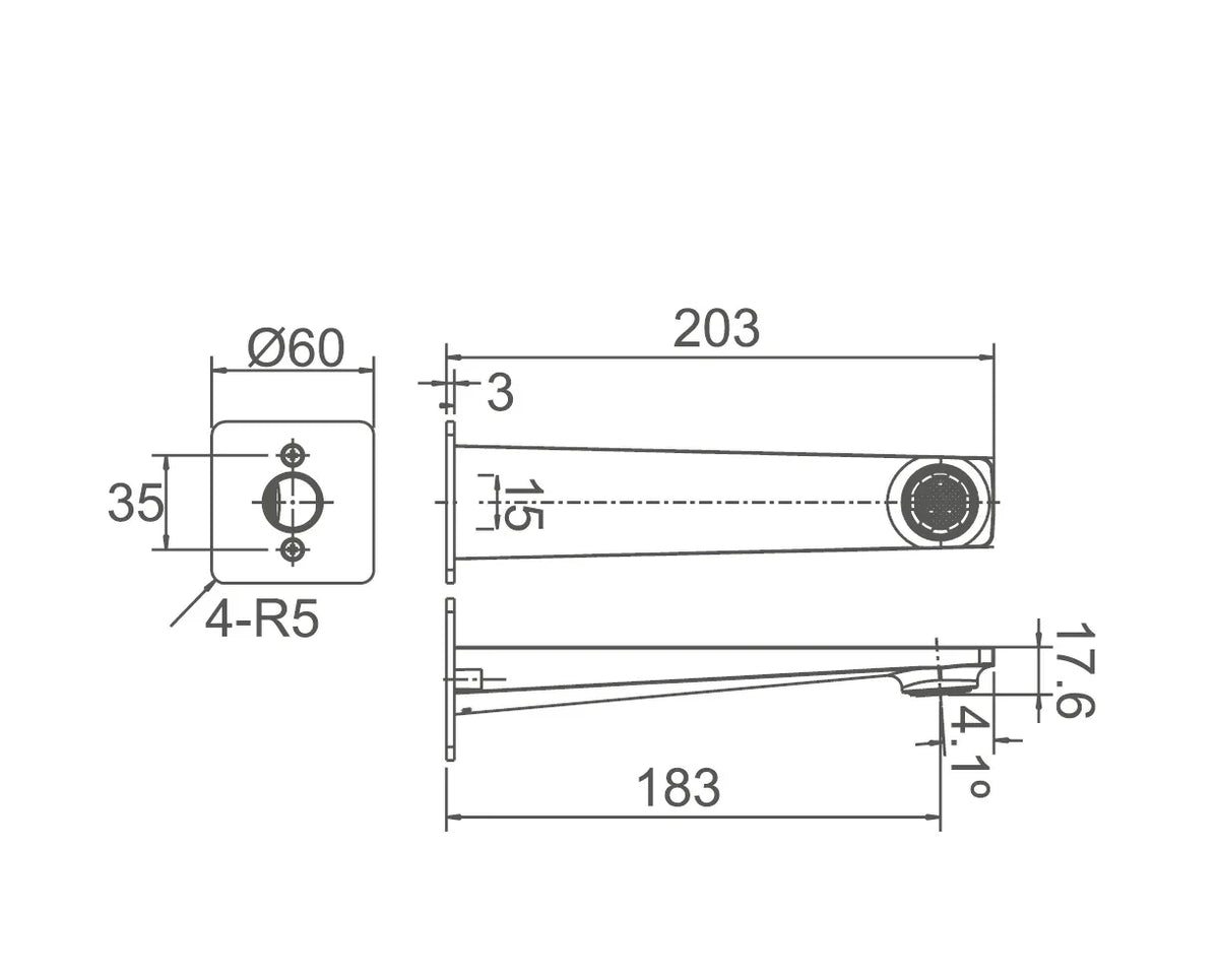 BS12 Bath Wall Fixed Spout - Various Colours