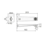 BS12 Bath Wall Fixed Spout - Various Colours