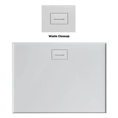 Metro Low Profile Polymarble Shower Base with Stonelite Waste Cover - Various Sizes