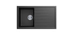 Granite Black Single Bowl with Drainer  Kitchen Sink 860x500x230mm