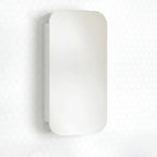 Soft Square Mirror Cabinet Pencil Edge 600x900mm - White (Floor Display Clearance)