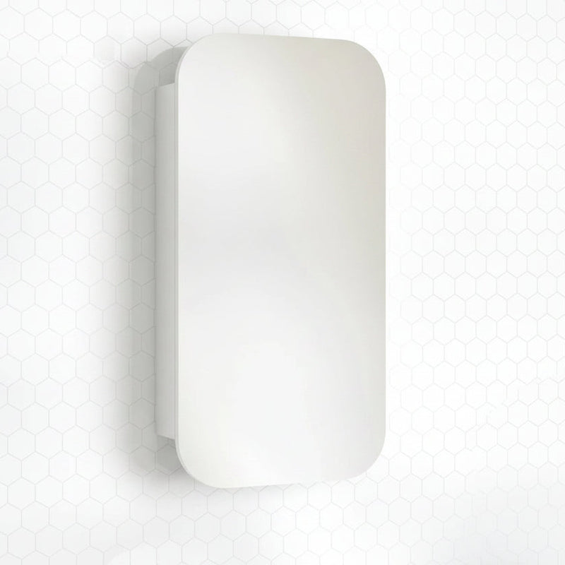 Soft Square Mirror Cabinet Pencil Edge 600x900mm - White (Floor Display Clearance)