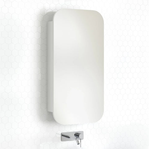Soft Square Mirror Cabinet Pencil Edge 600x900mm - White (Floor Display Clearance)