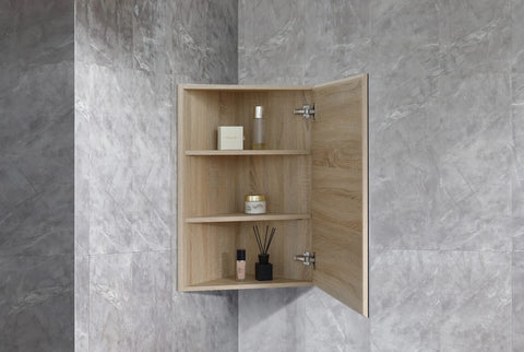 Corner Mirror Cabinet Pencil Edge 400x400mm - Various Colours