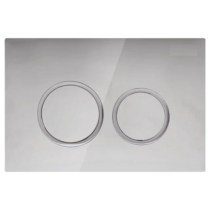 Round Button Flush Plate for R&T In-Wall Cistern Toilet - Chrome