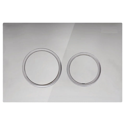 Round Button Flush Plate for R&T In-Wall Cistern Toilet - Chrome