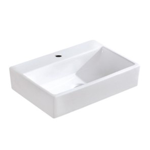 Glacial Gloss White Above Counter Ceramic Basin 520x360x120mm