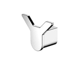 Twin Robe Hook - Chrome / Black