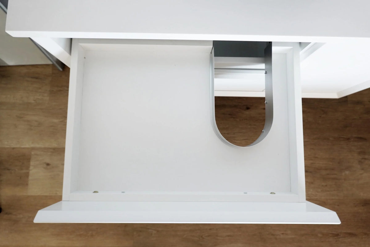 BV08WH Extra Deep (520mm) Matt White Fingerpull Wall Hung Vanity - 900 / 1200 / 1500mm