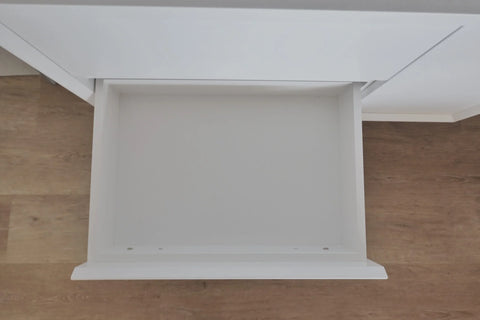BV08WH Extra Deep (520mm) Matt White Fingerpull Wall Hung Vanity - 900 / 1200 / 1500mm
