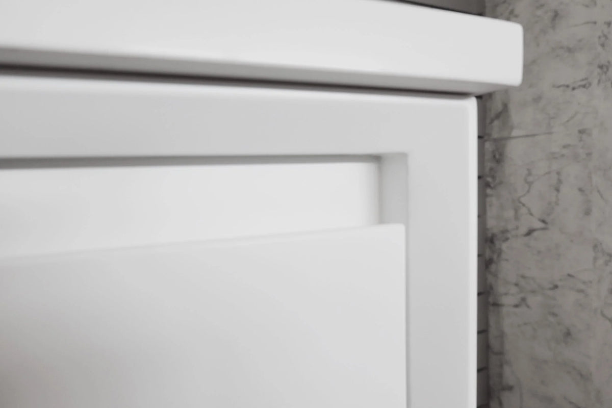 BV08WH Extra Deep (520mm) Matt White Fingerpull Wall Hung Vanity - 900 / 1200 / 1500mm