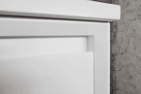 BV08WH Extra Deep (520mm) Matt White Fingerpull Wall Hung Vanity - 900 / 1200 / 1500mm