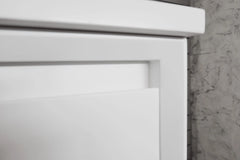 BV08WH Extra Deep (520mm) Matt White Fingerpull Wall Hung Vanity - 900 / 1200 / 1500mm