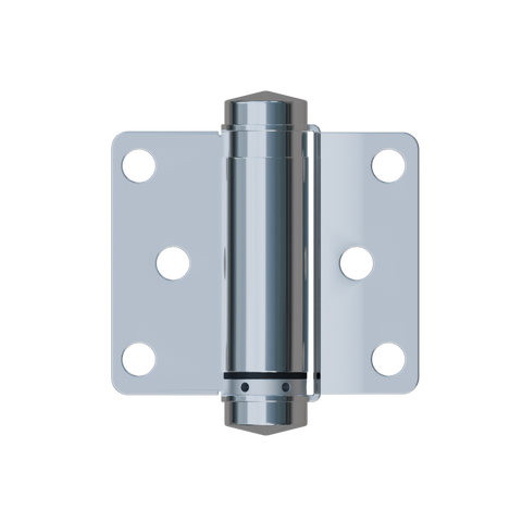 209 Double Action Spring Hinge Visible Fix in Satin Stainless Steel - 209_DBLACT_SS
