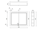 Rectangular LED Mirror Cabinet 750/900/1200x750mm - Various Colours