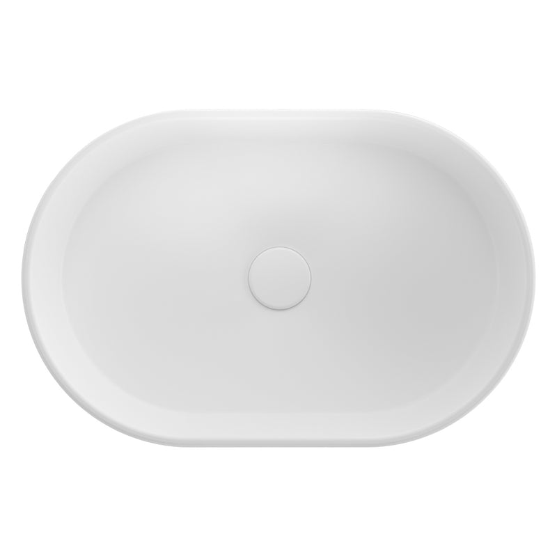 Keeto Pill Above Counter Ceramic Basin 520x335mm - Various Colours