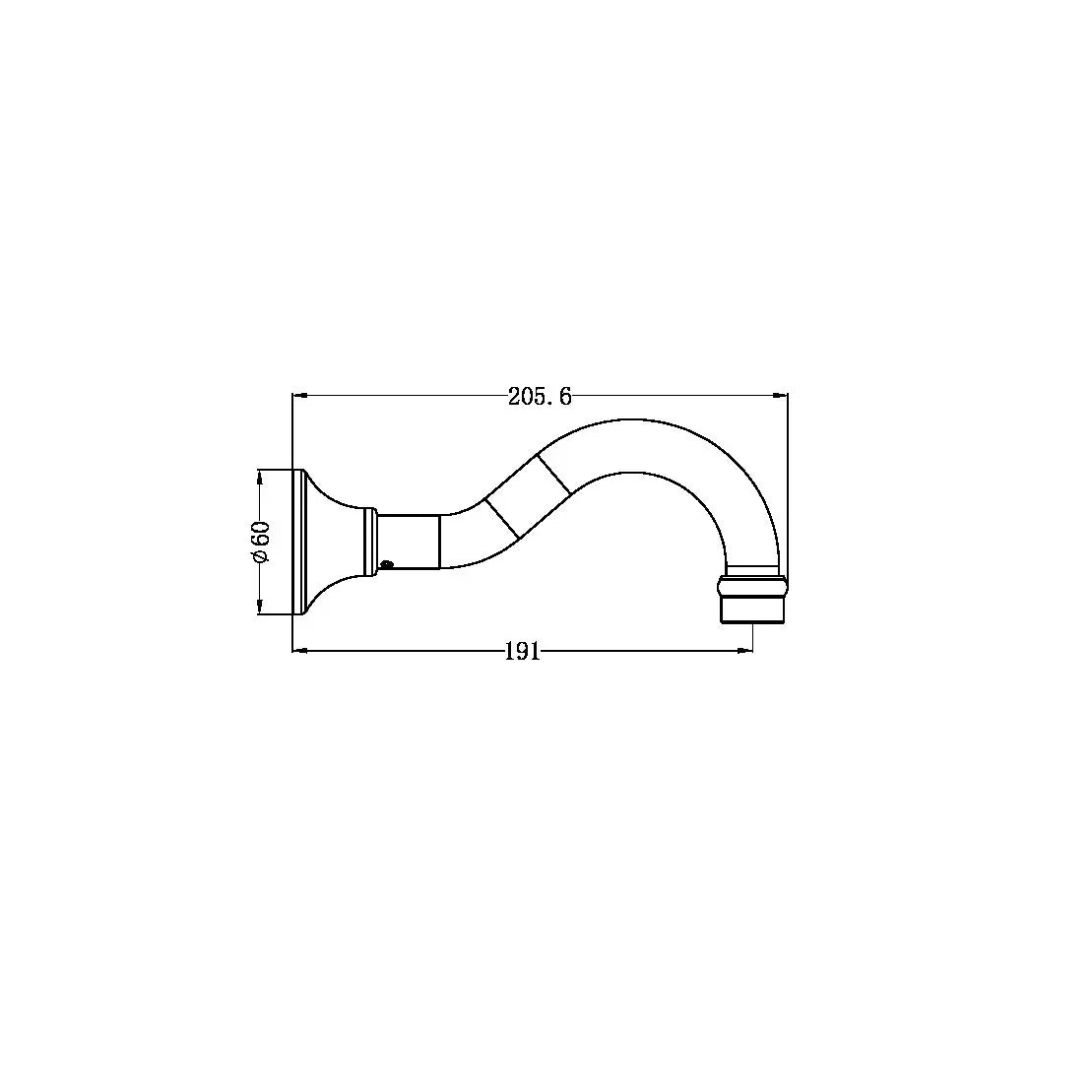 BS33 Heritage Wall Basin/Bath Spout - Various Colours