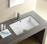 Nimbus Rectangular Undermount Ceramic Basin 500 x 350mm /600 x 350mm - Gloss White