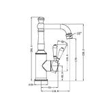 BM33 York Basin Mixer with Metal/Porcelain Lever - Various Colours
