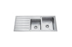 Double Bowls Sink with Drainer Topmount - 1200x500mm - Right Hand Bowls
