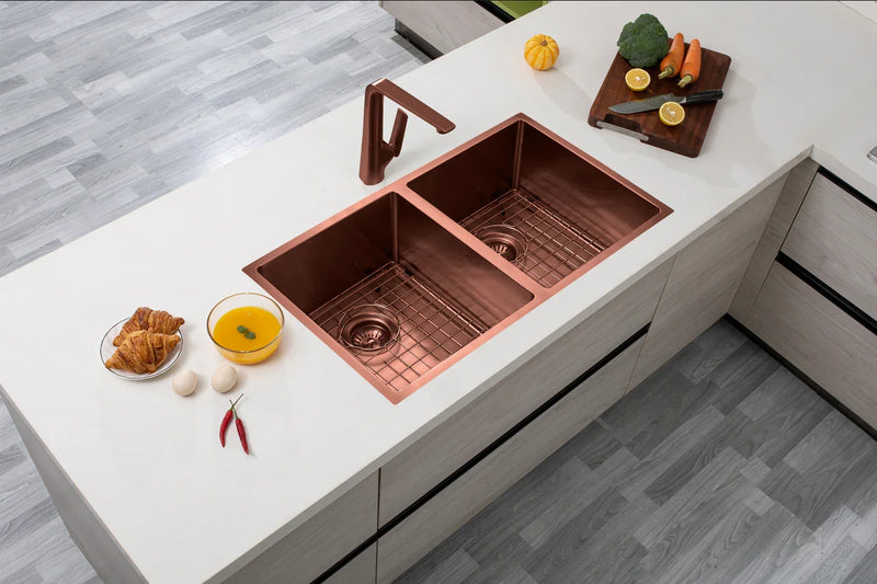 Double Bowls Sink Undermount/Top mount/Flush mount 770x450mm - Various Colours