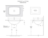 Oracle Rectangular Undermount Ceramic Basin 505 x 370mm - Gloss White
