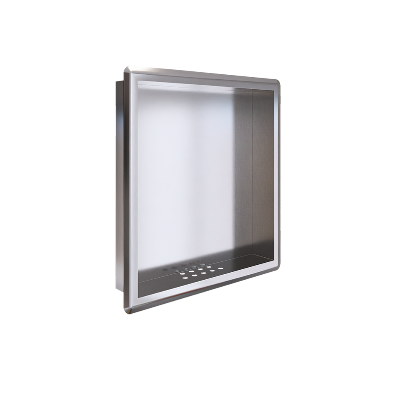 Recessed Large Soap & Shampoo Holder in Satin Stainless Steel - ML236L_SS