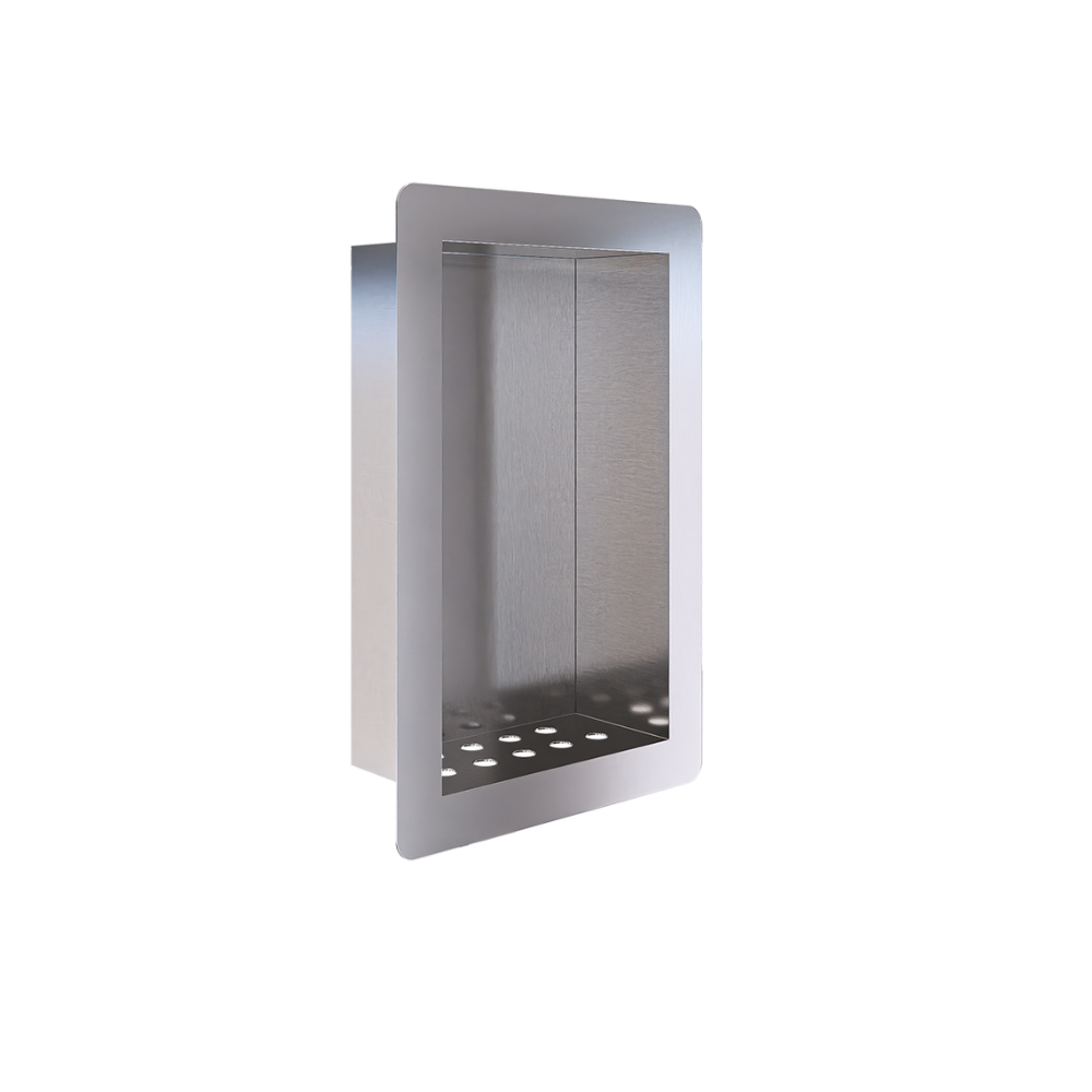 Recessed Soap & Shampoo Holder in Satin Stainless Steel - ML236_SS