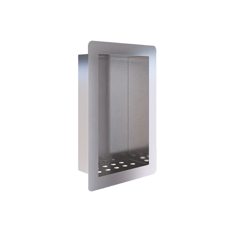 Recessed Soap & Shampoo Holder in Satin Stainless Steel - ML236_SS