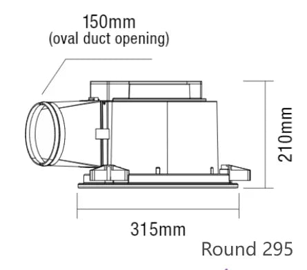 Round Bathroom Exhaust Fan (Enhance Air Extraction) - Various Sizes