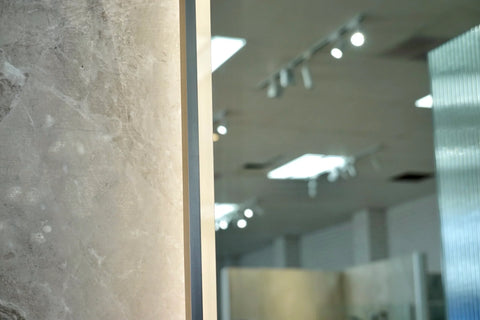 Pill Shape LED Mirror Touchless switch with Demister 450x900mm - Frameless / with Frame