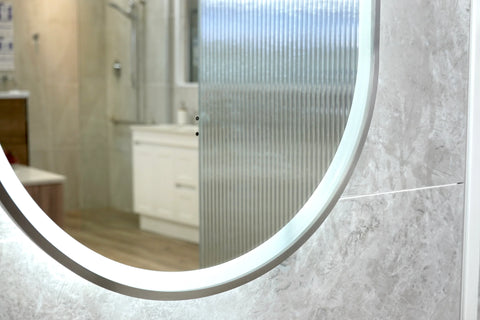 Pill Shape LED Mirror Touchless switch with Demister 450x900mm - Frameless / with Frame