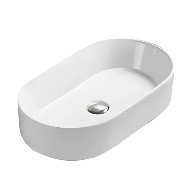 Solis Above Counter Ceramic Basin 525x300mm - Various Colours