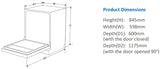 Carysil Freestanding Dishwasher 14 Place Sett - Black