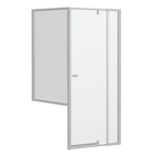 Chrome 6mm Full Framed Adjustable Pivot Shower Screen – Front & Half Return, 740–1300mm, 1950mm High, Special Order