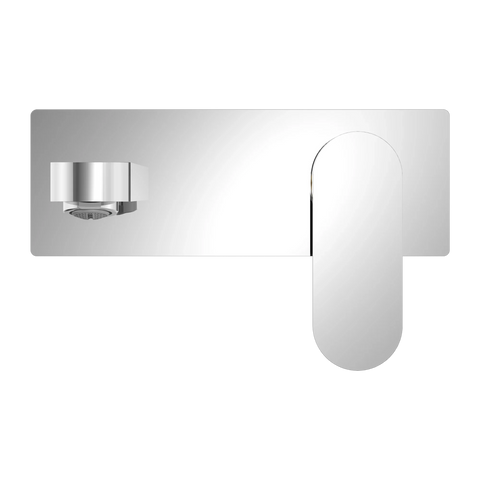 Nero Tapware WBM25 Ecco Oval Wall Basin/Bath Mixer Set with Spout - Various Colours
