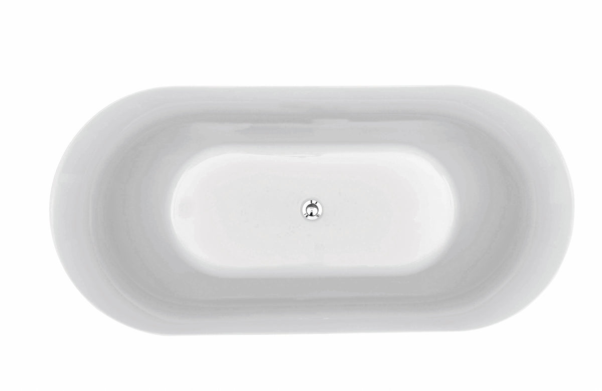 Bondi Oval Freestanding Bath 1600 / 1800 mm - Gloss White