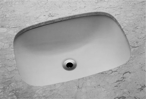 Oracle Rectangular Undermount Ceramic Basin 505 x 370mm - Gloss White