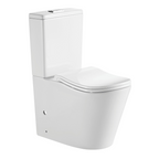 Raised Height Back To Wall Tornado Rimless Flush Ergonomic Toilet Suite with Soft Close Seat - White (4 Star)