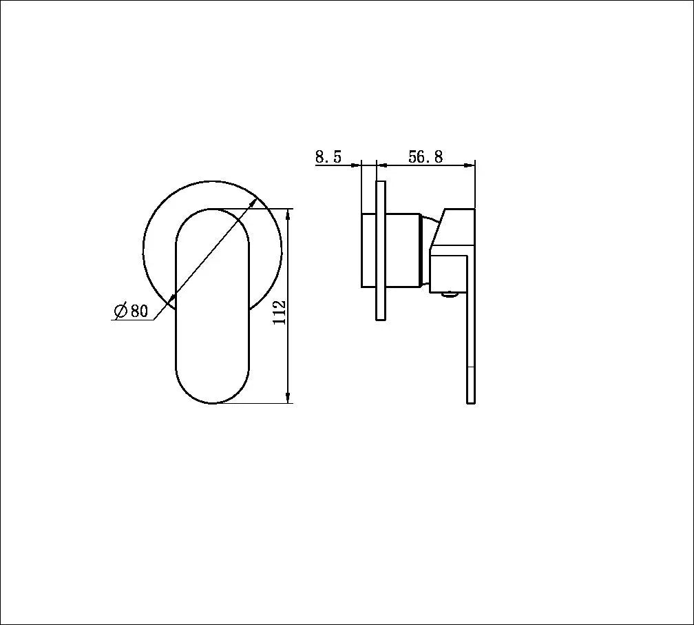 SM14 Nero Ecco Shower/Bath Mixer (Round Backplate) - Various Colours
