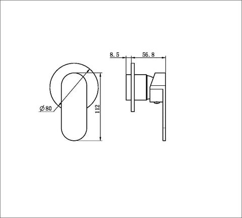 SM14 Nero Shower/Bath Mixer (Round Backplate) - Various Colours