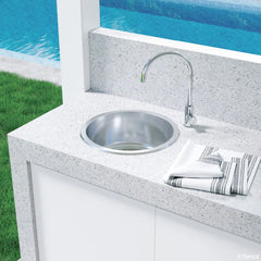 Round Laundry Kitchen Sink Drop in / Undermount Sink 430Ø mm - Various Colours