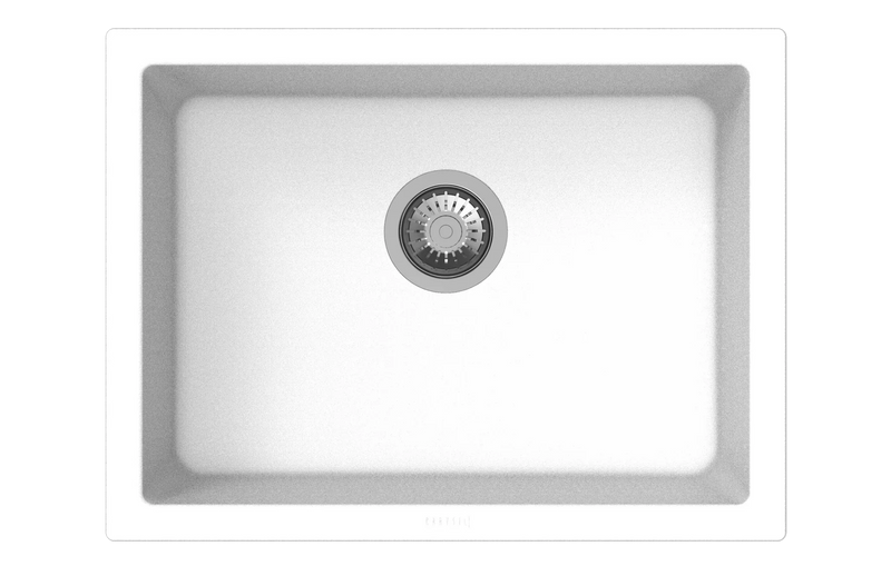 Granite Black Single Bowl Undermount / Topmount Sink 610x457mm - Various Colours