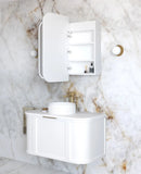 Soft Square LED Mirror Cabinet 900/1200/1500x750mm - Matte White