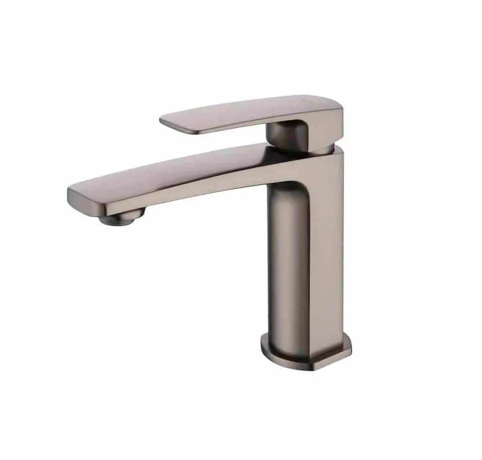 BM13 Bench Mount Soft Square Basin Mixer - Various Colours