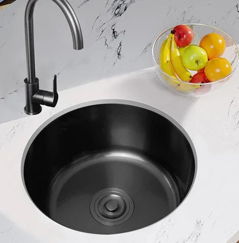 Round Laundry Kitchen Sink Drop in / Undermount Sink 430Ø mm - Various Colours