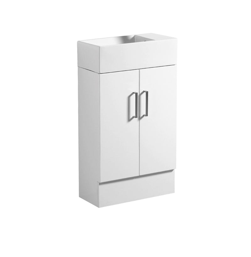 Compact Freestanding Vanity 500x250mm - White (Stock Clearance)